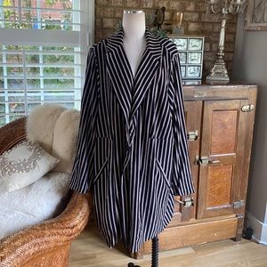 Torrid Pinstripe Crepe Longline Blazer ONE BUTTON PLUS 6X